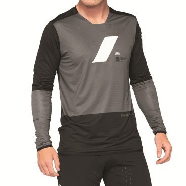 Фото Велоджерси 100% R-Core X Jersey, длинный рукав, Charcoal/Black, 2021, 41002-052