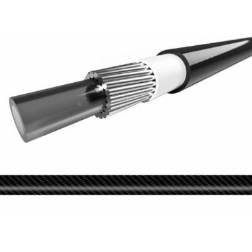 Фото Оплетка троса тормоза/переключения Elvedes, с дополнительным усилением, 4.9 мм х 10 м, черный матовый, 2020256-10