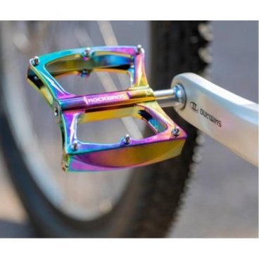 Педали велосипедные Rockbros, пара, алюминий, ось 9/16", разноцветный, LX-K340