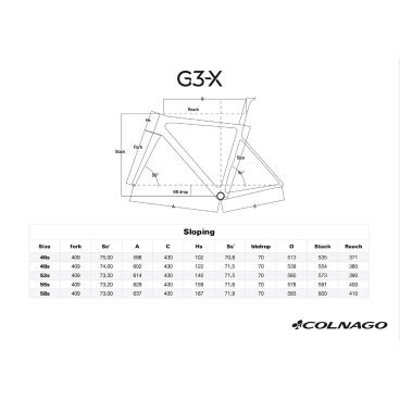 Рама велосипедная Colnago G3X Disc 2021