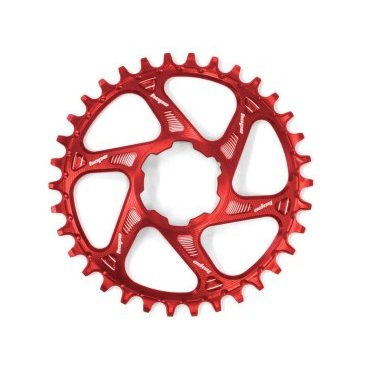 Фото Звезда велосипедная HOPE, для системы с прямым монтажом, 28 Т, профиль узкий/широкий, офсет 3 мм, красный, RR28BHCSPR