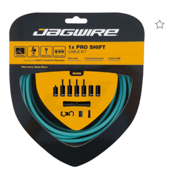 Велосипедный набор рубашек и тросиков переключения Jagwire Pro Shift Kit 1X Bianchi Celeste, PCK558