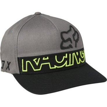 Бейсболка велосипедная Fox Skew Flexfit Hat, серый, 28338-052-L/XL
