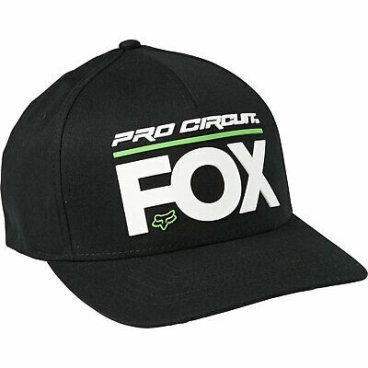 Бейсболка велосипедная Fox Pro Circuit Flexfit Hat, черный, 28339-001-L/XL