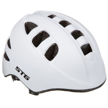 Фото Шлем велосипедный STG MA-2-W, детский/подростковый, белый