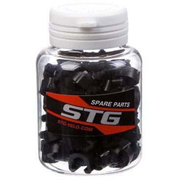 Клипса для оплеток STG YZ-16014, C-clip, 100 штук, чёрный, Х90077