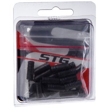 Наконечник тормозной оплетки STG YZ-16003SE, пластик, 4 мм, 20 штук в упаковке, чёрный, Х90093