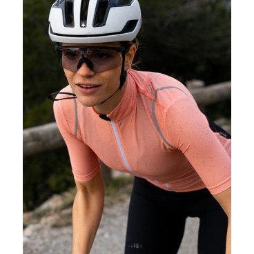Велоджерси Café Du Cycliste Mona, женская, короткий рукав, сетка, персиковый, 3700955335031
