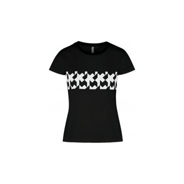Фото Велофутболка ASSOS SIGNATURE Summer T-Shirt - RS Griffe, женская, blackSeries, 42.20.234.18.S