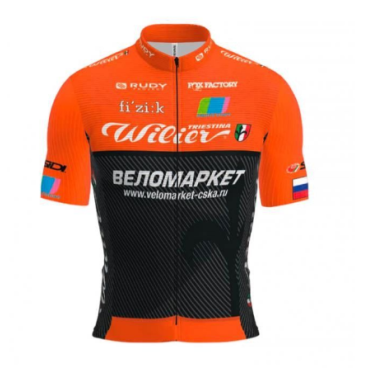 Велофутболка Biemme Team Velomarket, короткий рукав, оранжевый, 2021, AB11B0052M