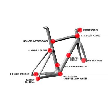 Рама велосипедная Wilier Cento10 SL Disc Black Red 2022