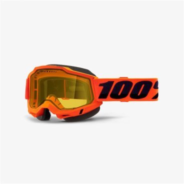 Фото Веломаска 100% Accuri 2 Snowmobile Goggle Neon Orange /Yellow Vented Dual Lens, 50223-608-05