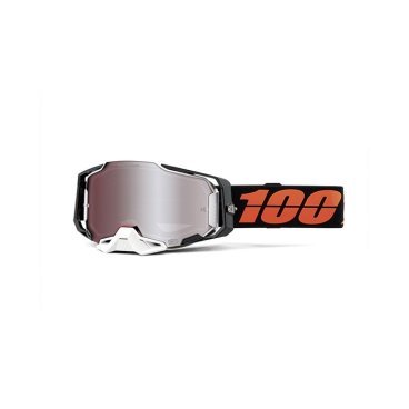 Веломаска 100% Armega Blacktail / Hiper Silver Mirror Lens, 50721-404-02