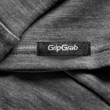 Велофутболка GripGrab Merino Bamboo Half Zip Long Sleeve Base Layer, Grey, 602803604