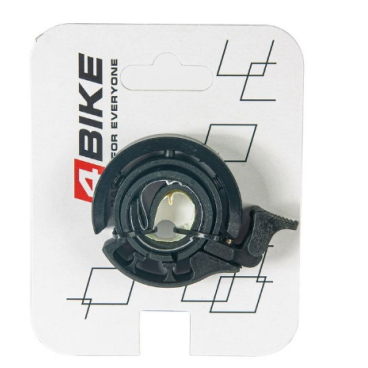 Велозвонок 4BIKE BB3213L-Blk, ''Кольцо'', алюминий, плаcтик, D-46 мм, чёрный, ARV100012