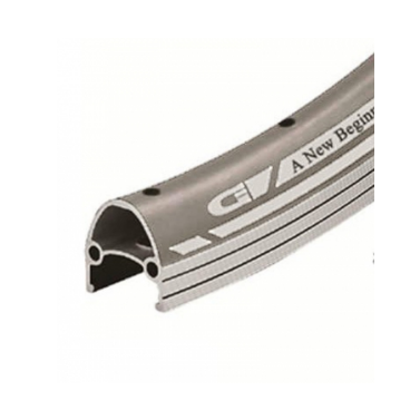 Обод велосипедный Vinca Sport 24”, 36H*14G, двойной, алюминий, защитная полоса, серебристый, GJD 24C (36H) silver