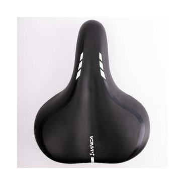Седло велосипедное Vinca Sport, комфортное, 260*210мм, с памятью формы, черное, VS 108 memory foam