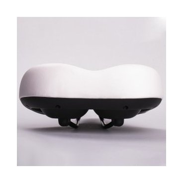Седло велосипедное Vinca Sport, комфортное, 260*210мм, белое, VS 108 white