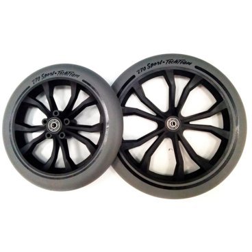Фото Набор колес для самоката TechTeam, 2 колеса, 270 мм + 230 мм, 4 подшипника ABEC 9, 500028