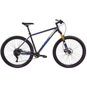 Велосипед горный Stark Armer 29.5 HD, 29", антрацитовый матовый/синий, 2024, HQ-0014060