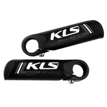 Рога велосипедные KELLYS KLS MASTER, цельные, 110 мм, алюминий, матовые чёрные, Bar ends KLS Master  rohy