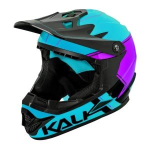 Шлем велосипедный подростковый KALI Full Face DOWNHILL/BMX ZOKA Gls, сине-черный 2019, 02-619323